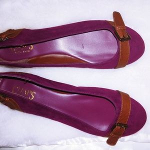 Chaps burgundy flats